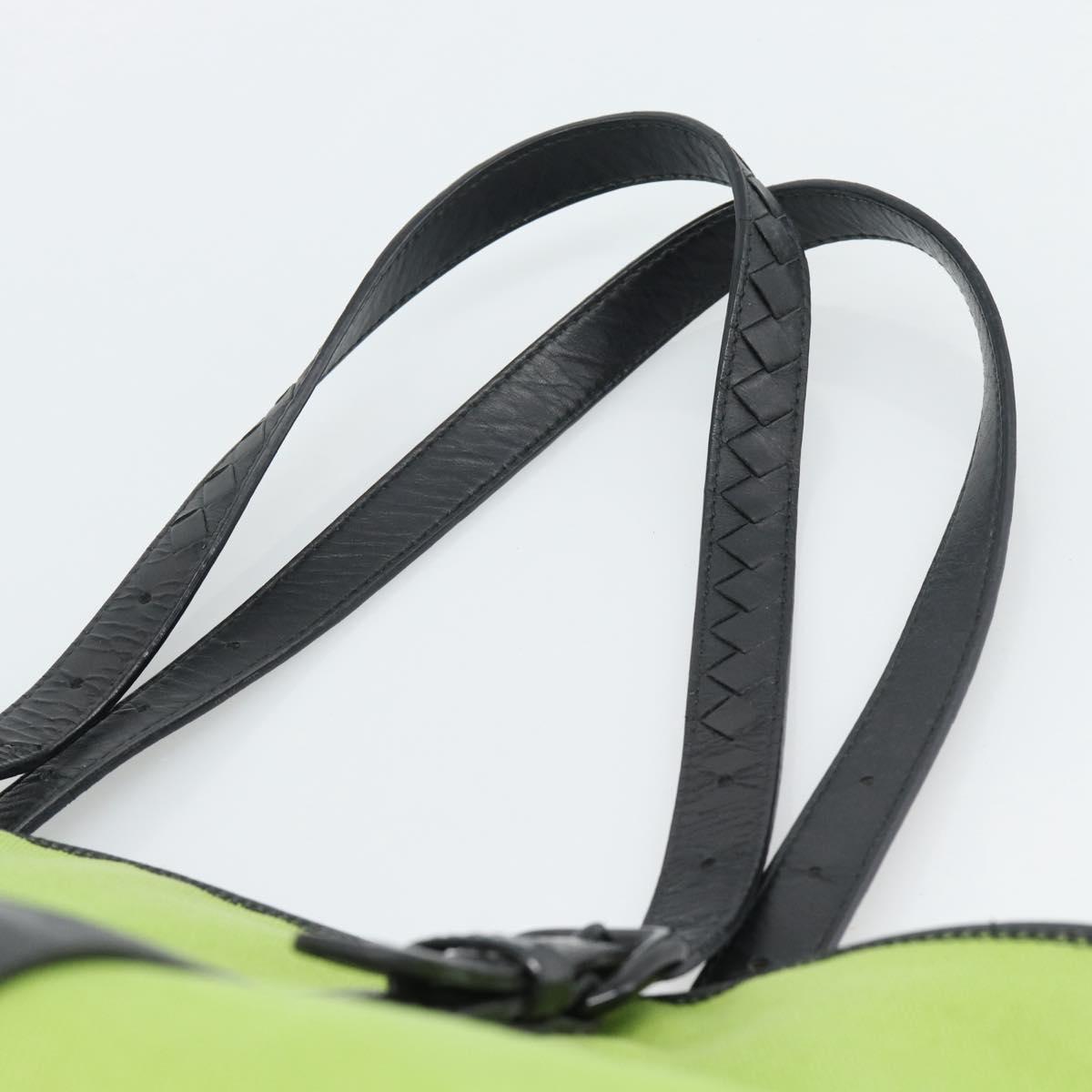 BOTTEGA VENETA Tote Bag Canvas Green Black 256763 Auth bs35773