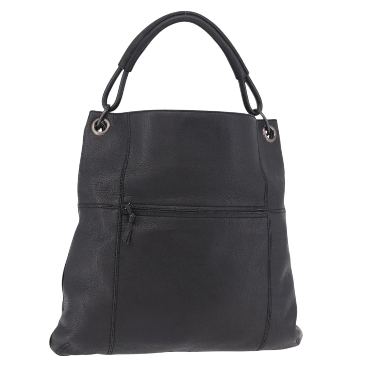 BOTTEGA VENETA Hand Bag Outlet Leather Black 115778 Auth bs35781