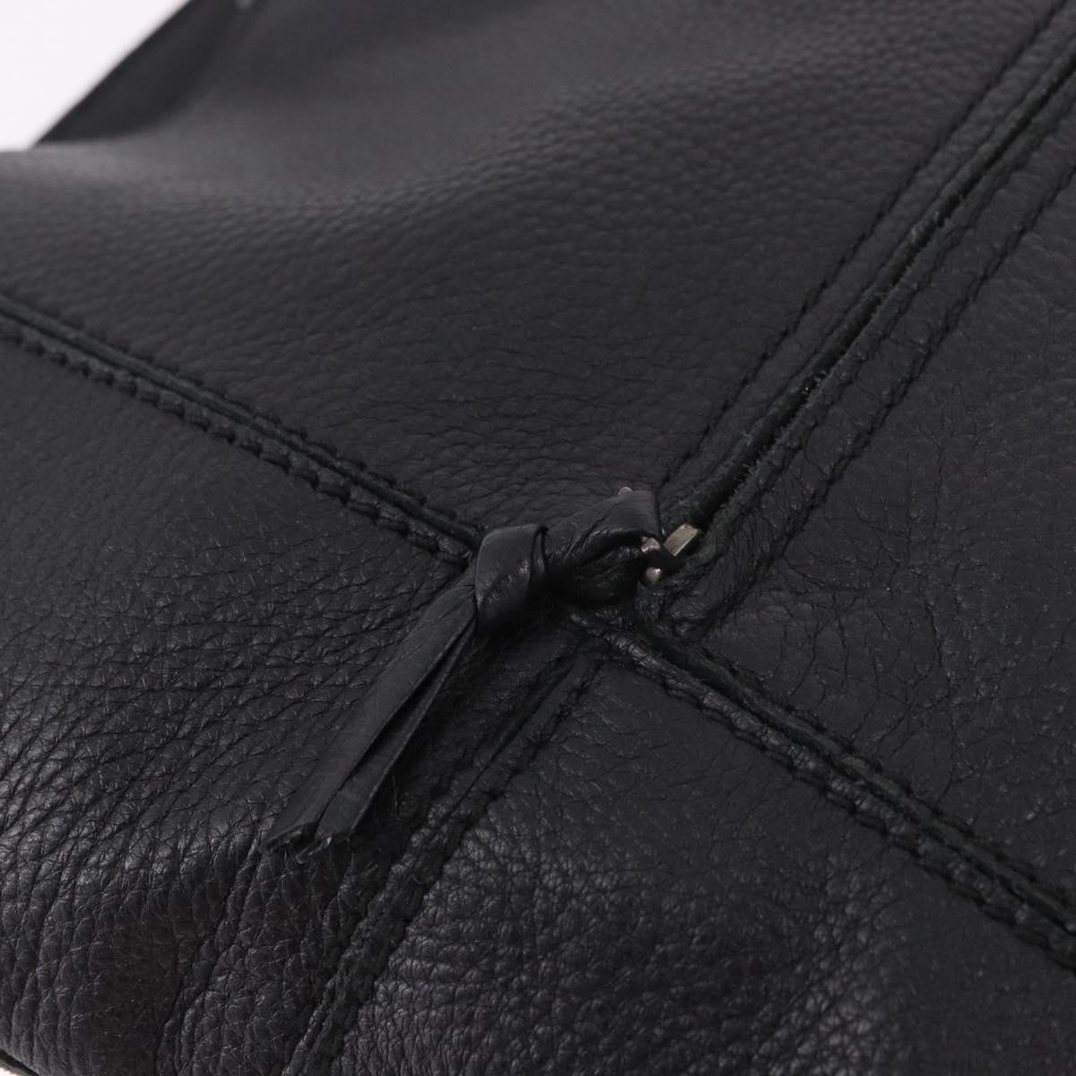 BOTTEGA VENETA Hand Bag Outlet Leather Black 115778 Auth bs35781
