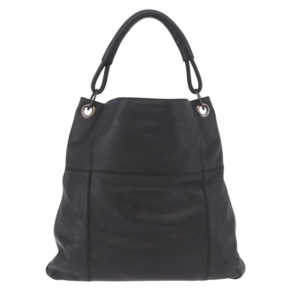 BOTTEGA VENETA Hand Bag Outlet Leather Black 115778 Auth bs35781