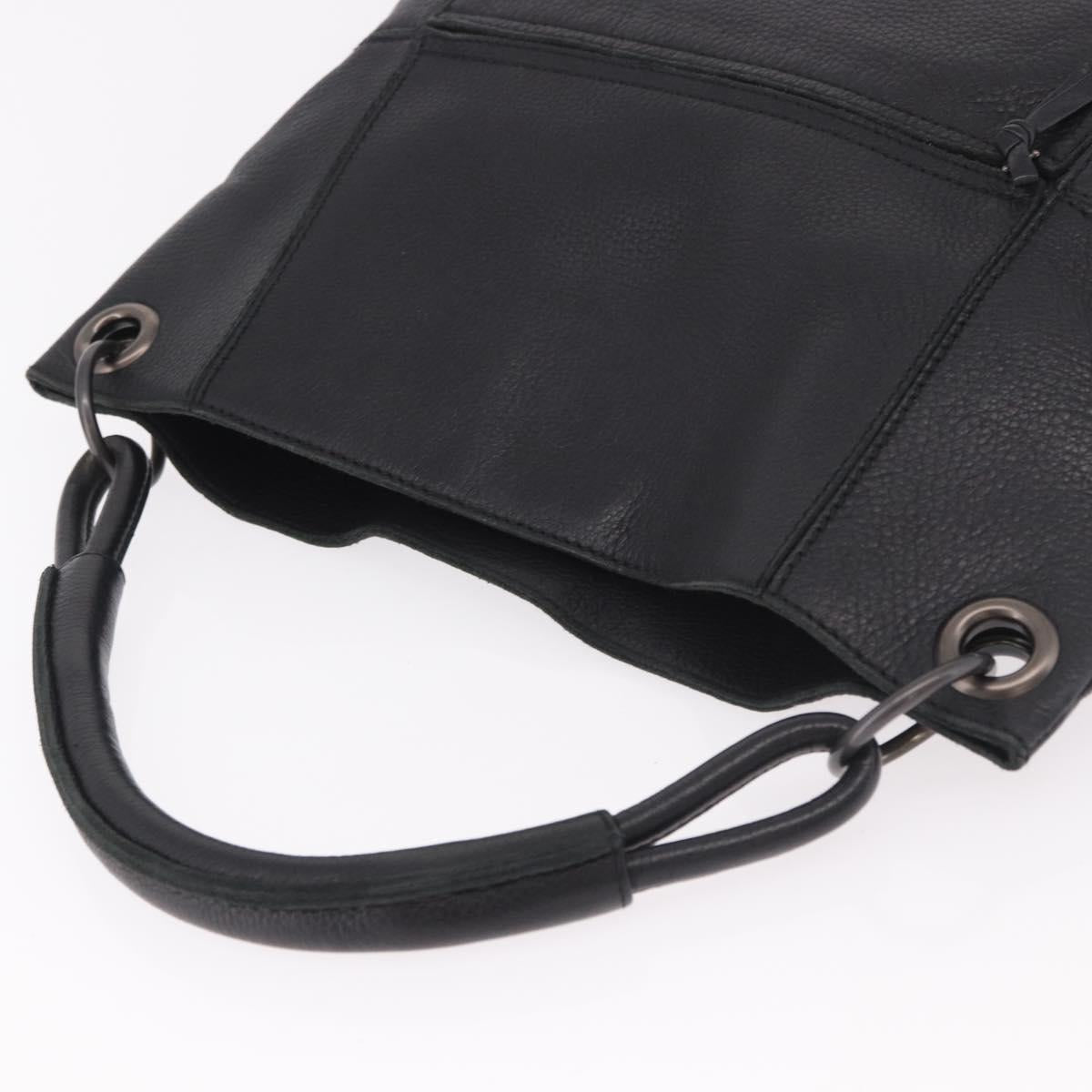BOTTEGA VENETA Hand Bag Outlet Leather Black 115778 Auth bs35781