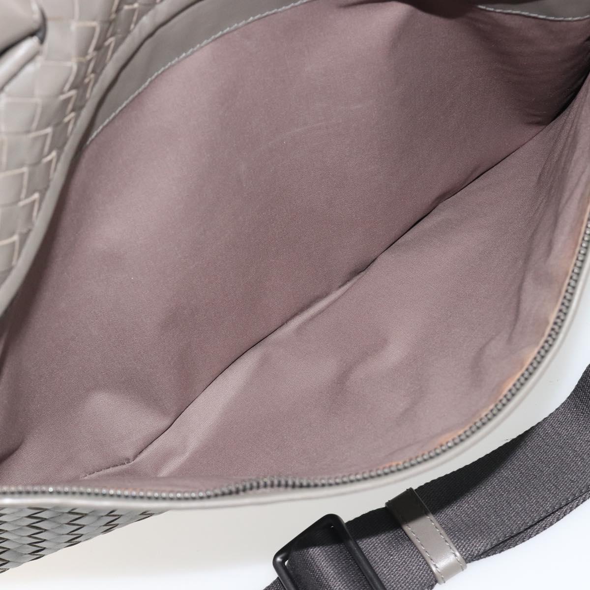 BOTTEGA VENETA INTRECCIATO Business Bag Leather 2way Gray Auth bs35785