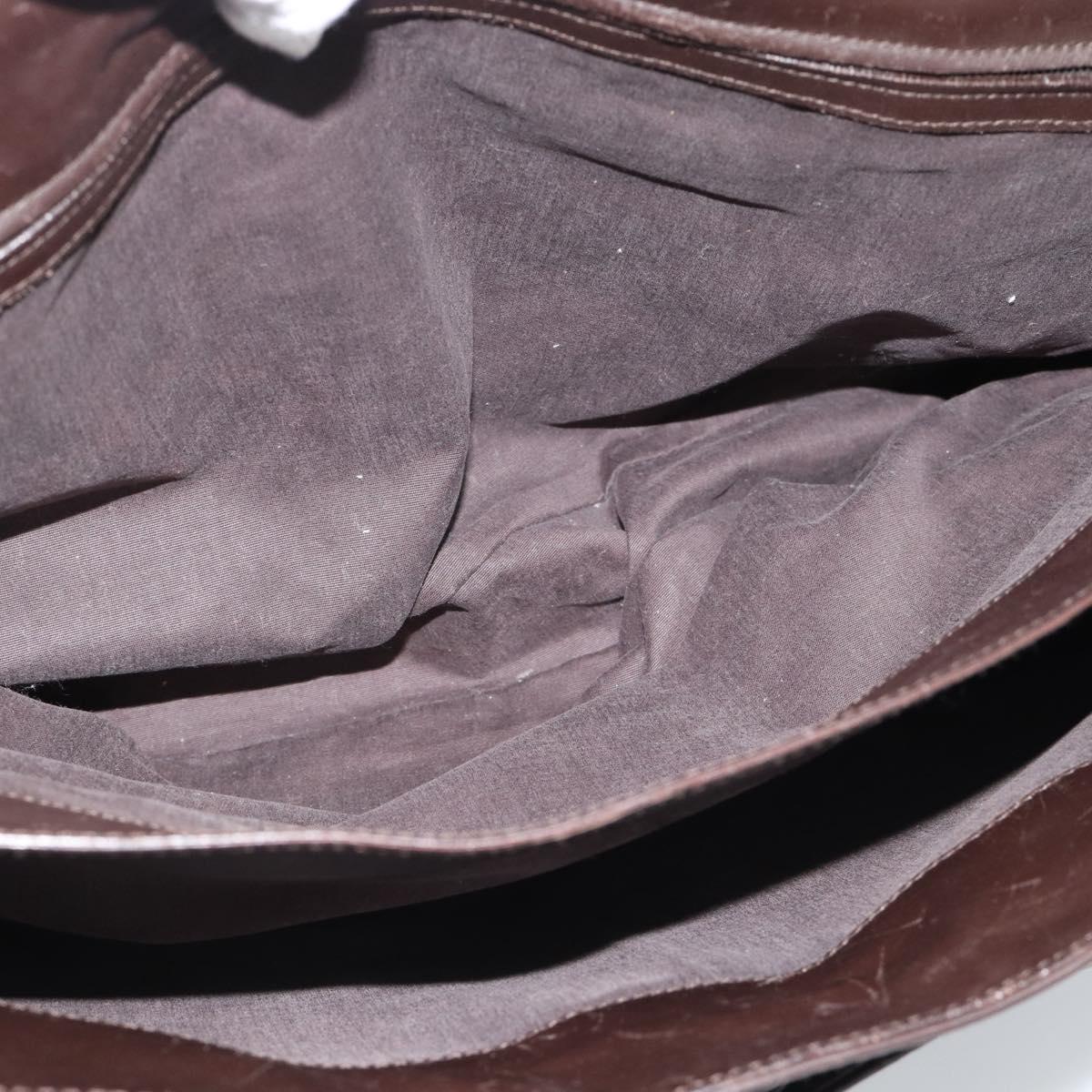 BOTTEGA VENETA INTRECCIATO Business Bag Black Silver 155172 Auth bs35786
