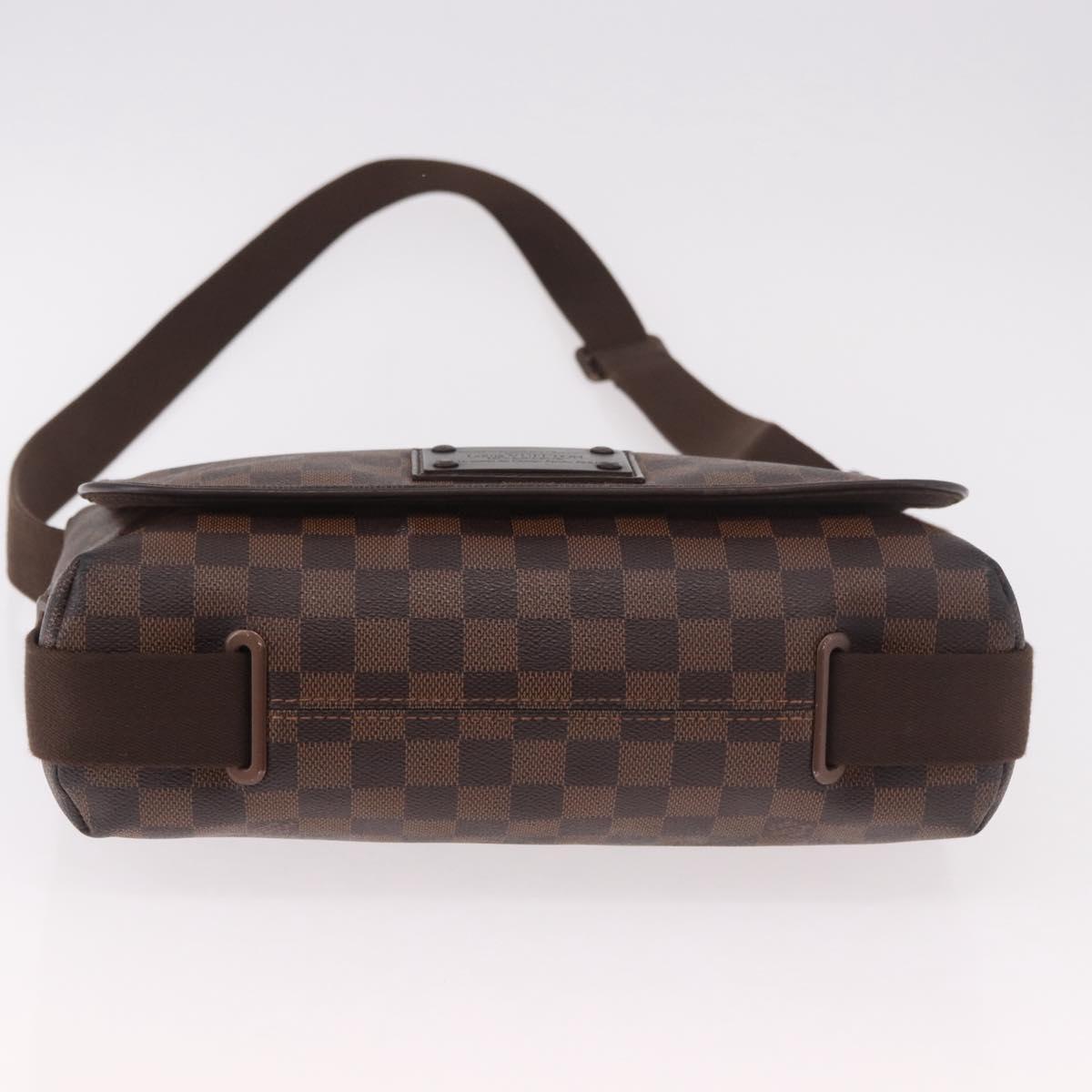 LOUIS VUITTON Damier Ebene Brooklyn MM Shoulder Bag N51211 LV Auth bs35787A