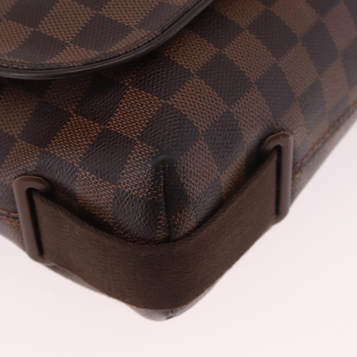 LOUIS VUITTON Damier Ebene Brooklyn MM Shoulder Bag N51211 LV Auth bs35787A