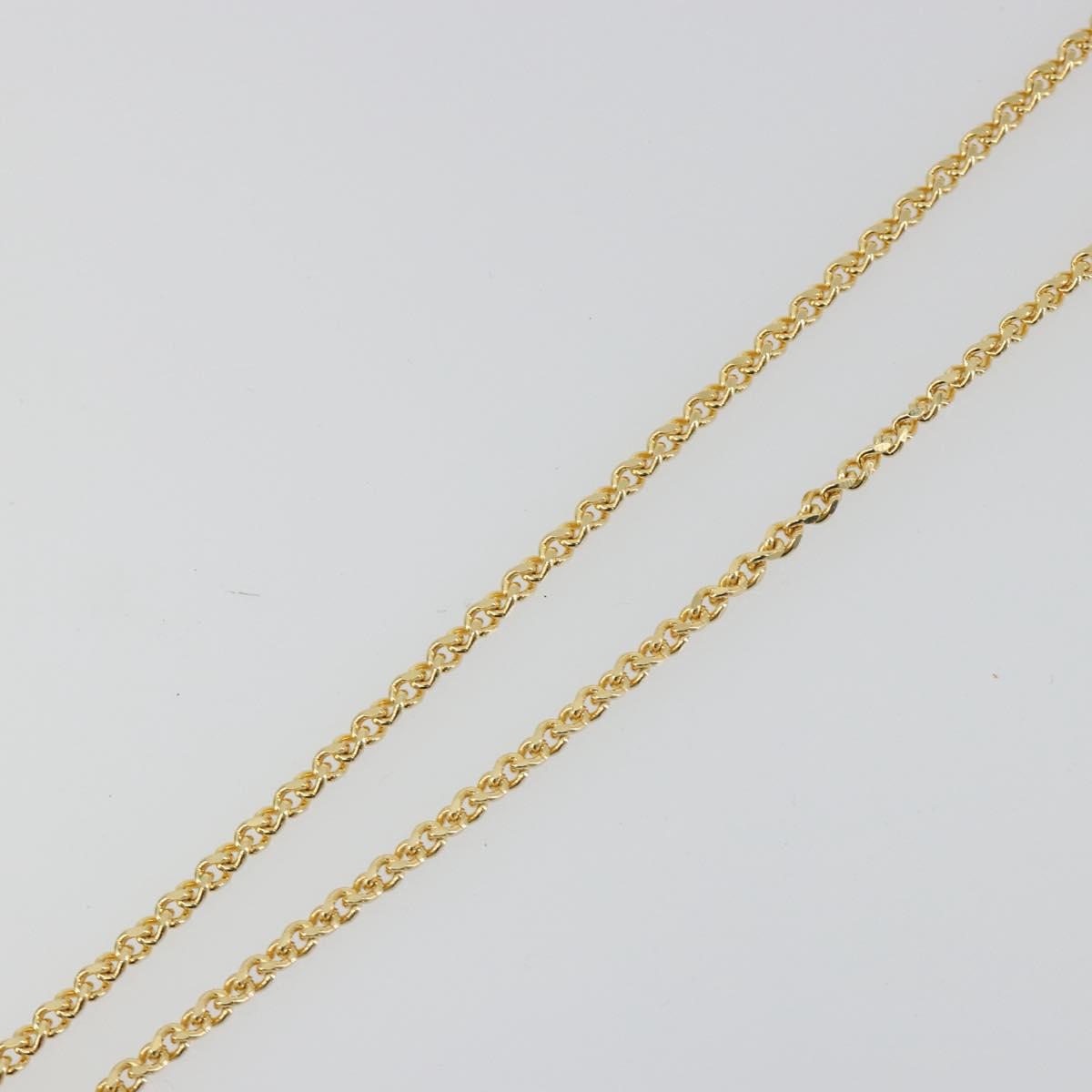 SAINT LAURENT Necklace Metal Gold Tone Auth bs35794