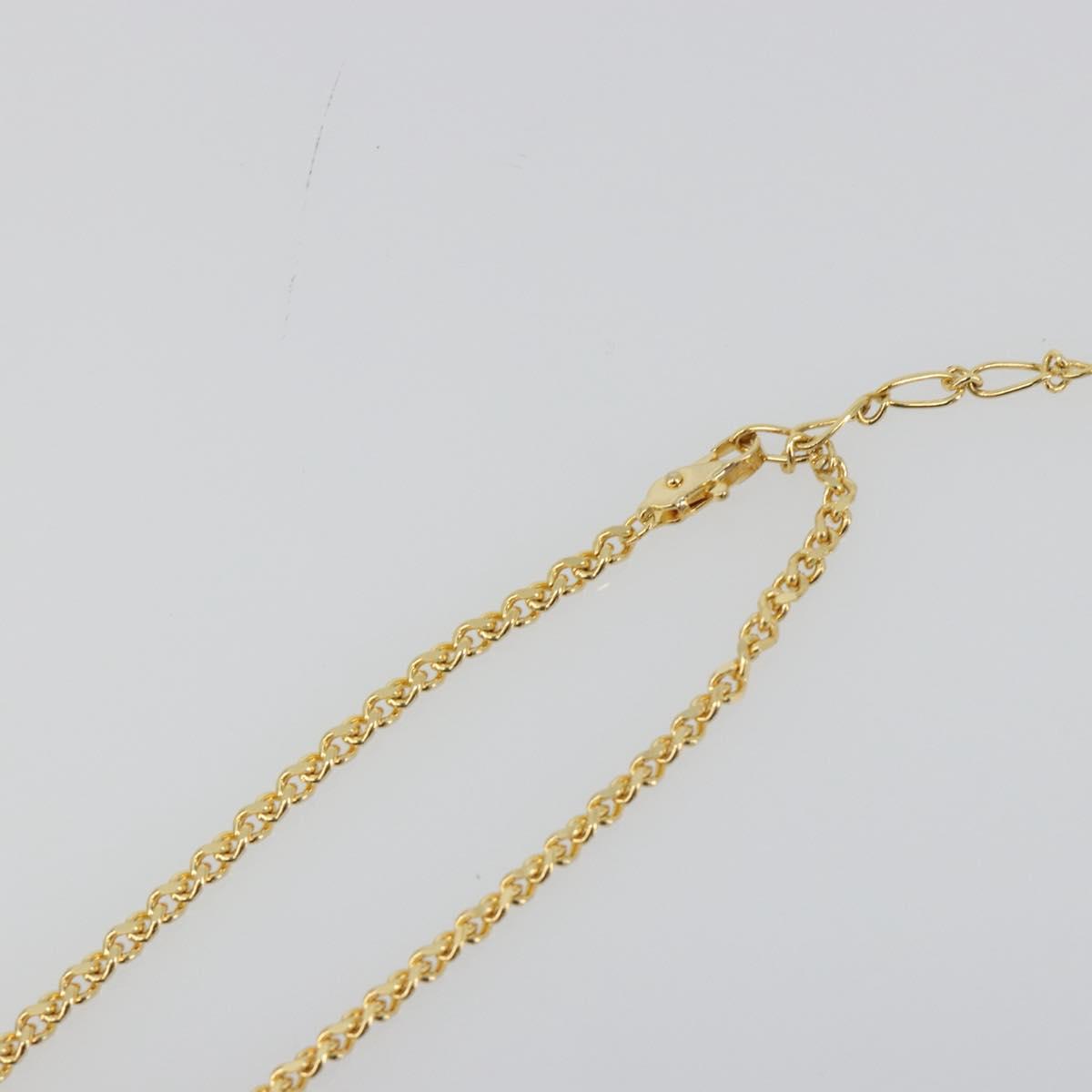 SAINT LAURENT Necklace Metal Gold Tone Auth bs35794