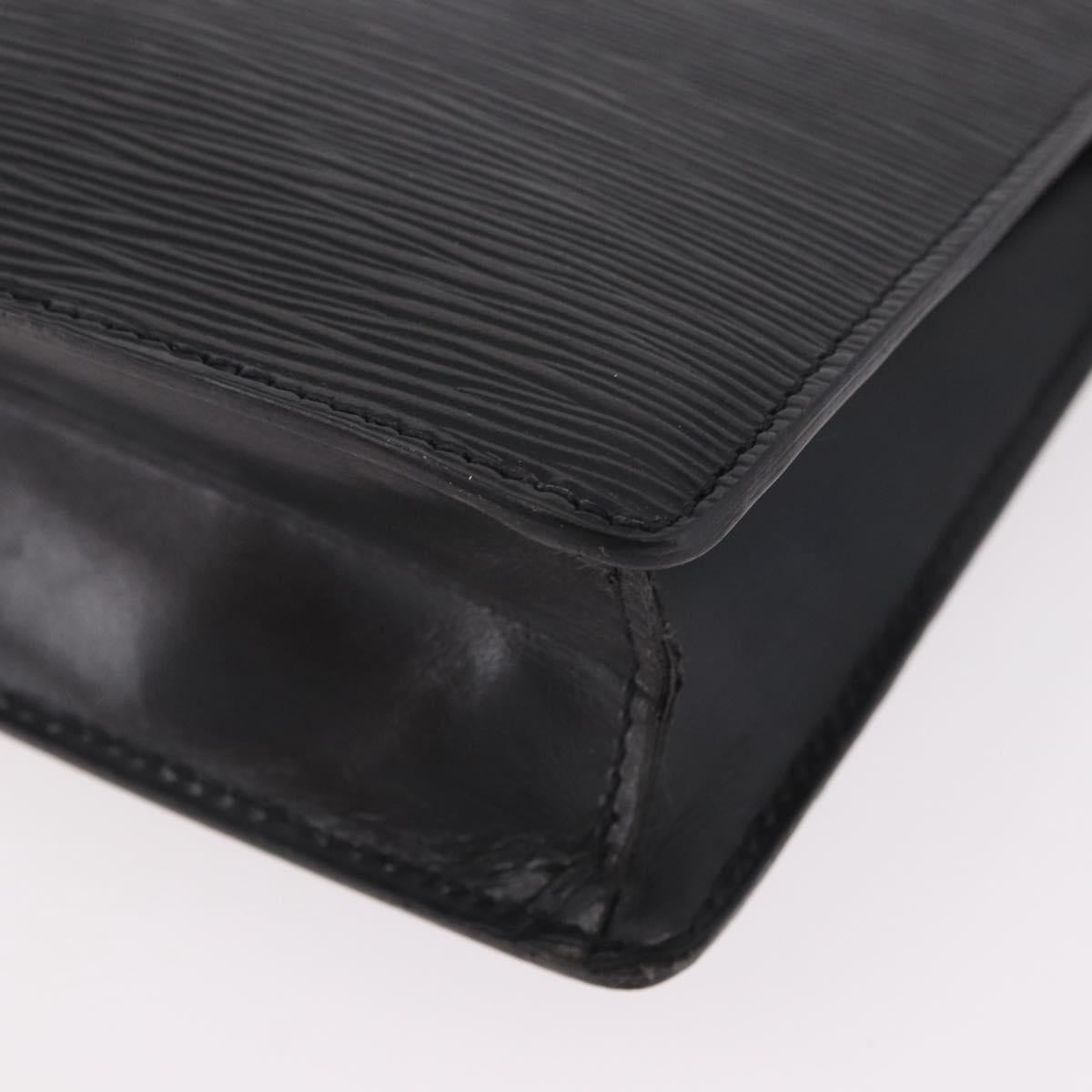 LOUIS VUITTON Epi Sellier Dragonne Clutch Bag Black M52612 LV Auth bs35798A