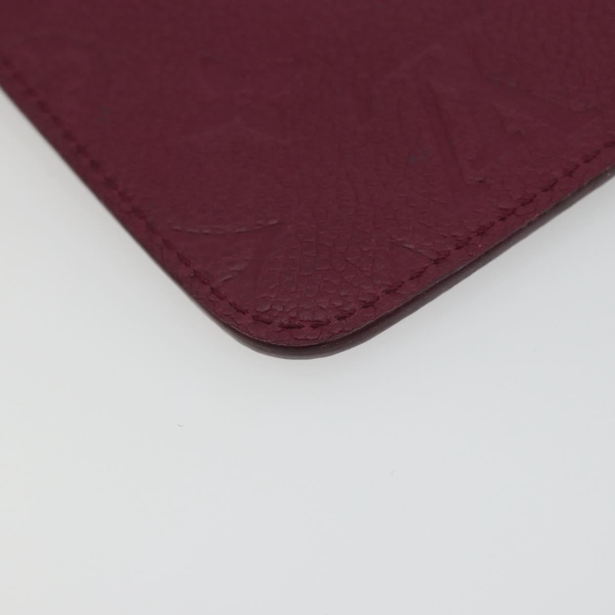 LOUIS VUITTON Monogram Empreinte Phone Soft Case Wine Red M60375 Auth bs35802V