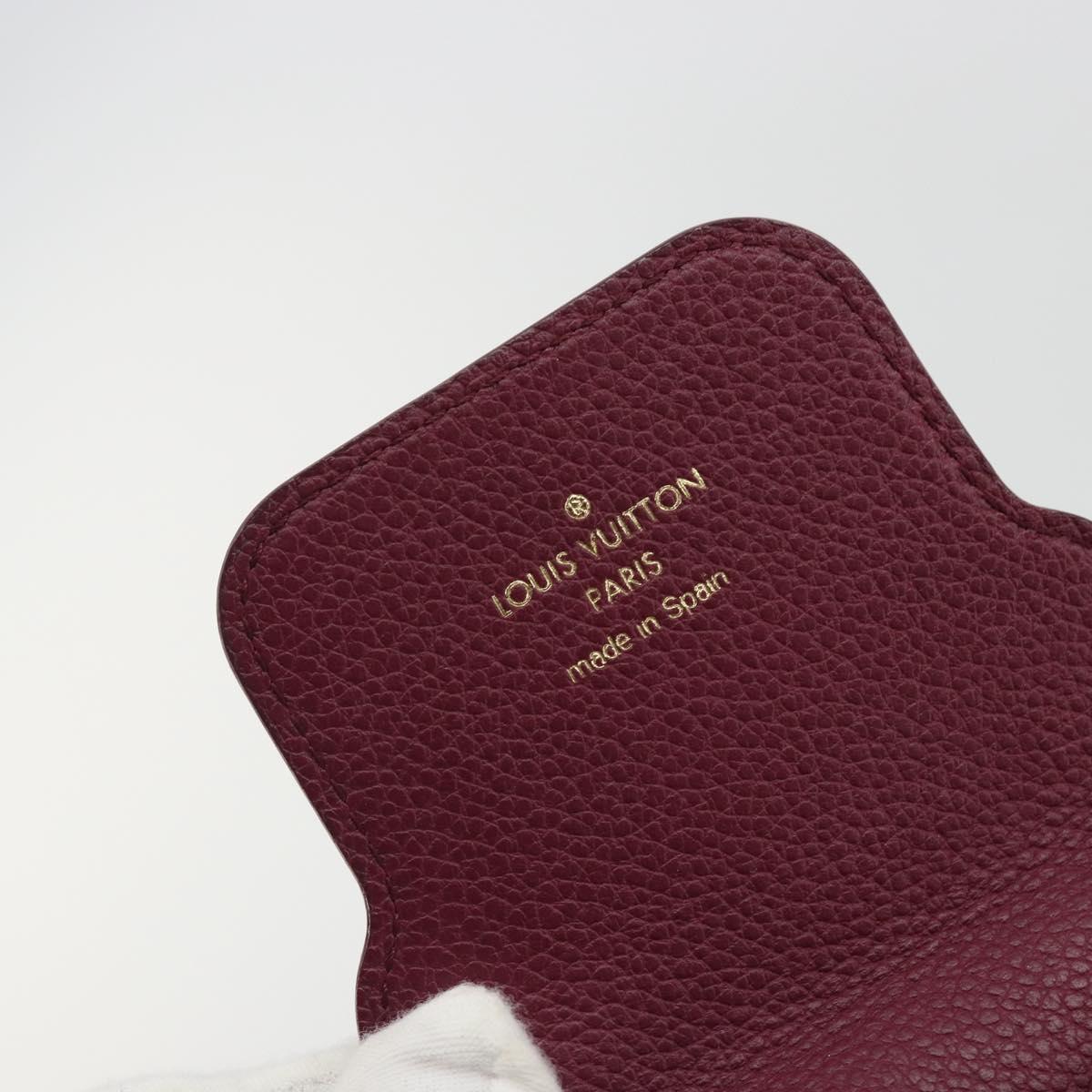 LOUIS VUITTON Monogram Empreinte Phone Soft Case Wine Red M60375 Auth bs35802V