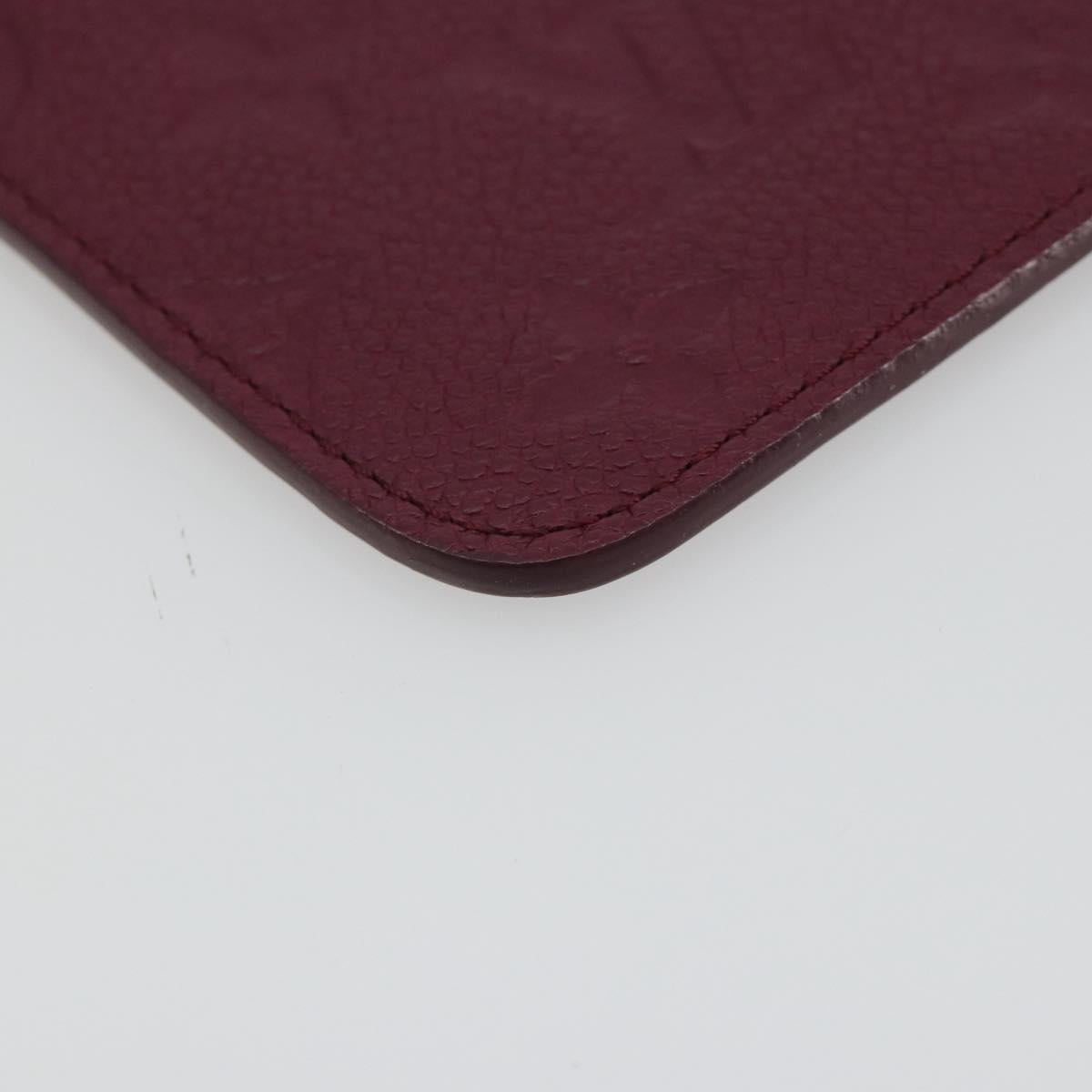 LOUIS VUITTON Monogram Empreinte Phone Soft Case Wine Red M60375 Auth bs35802V