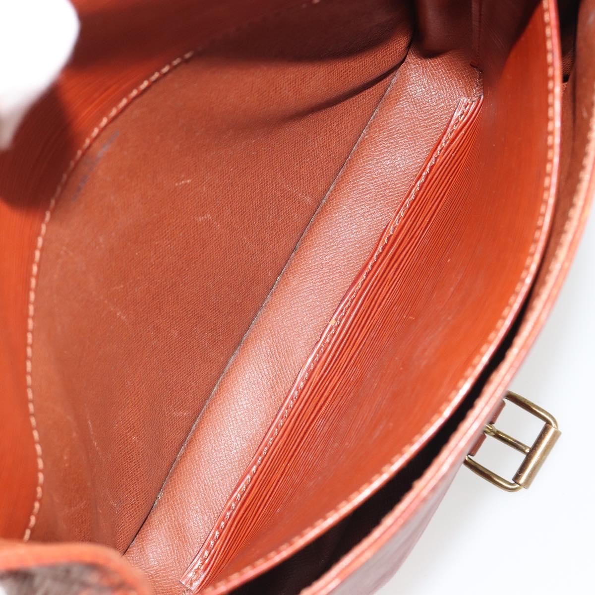 LOUIS VUITTON Epi Cartouchiere MM Shoulder Bag Brown M52243 LV Auth bs35803