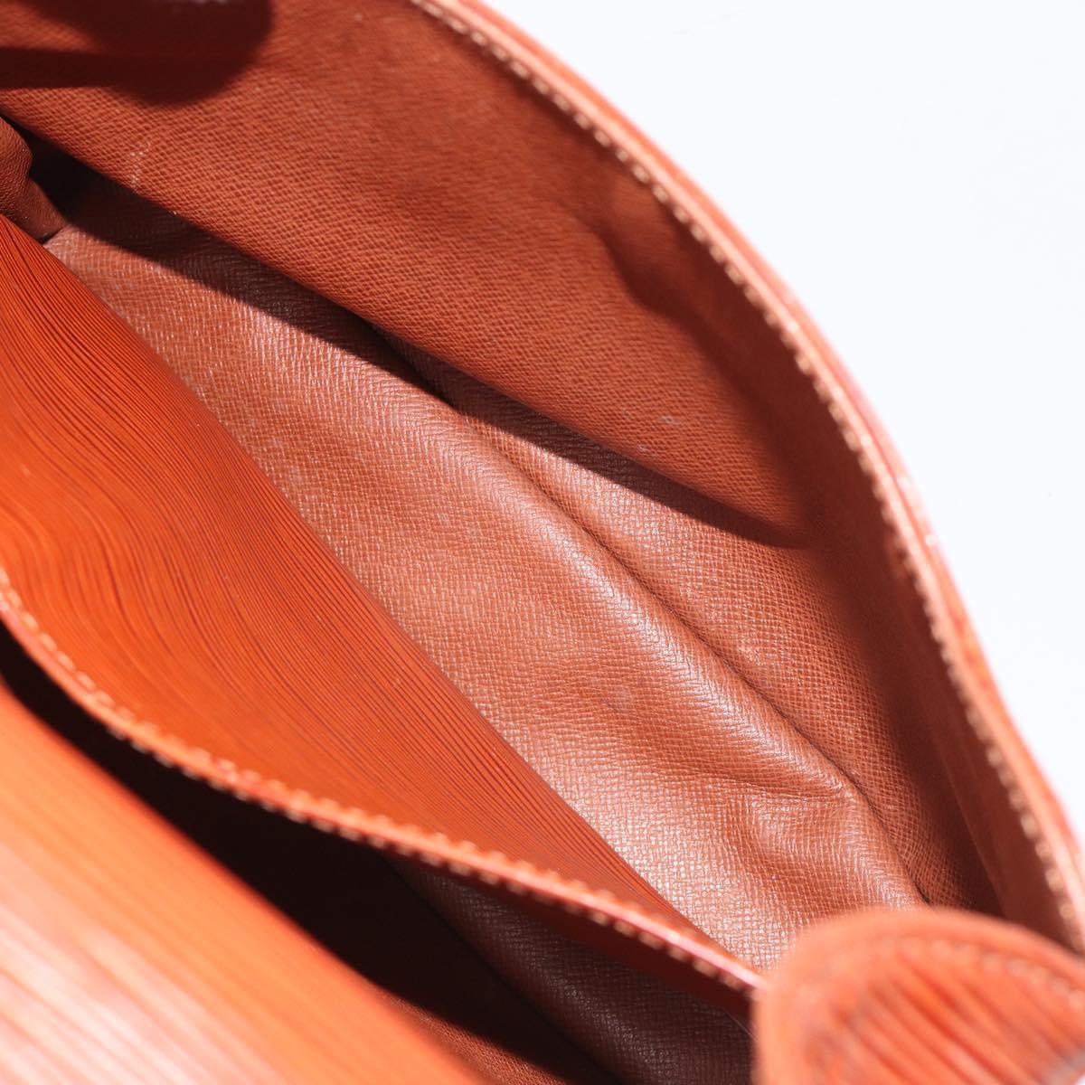 LOUIS VUITTON Epi Cartouchiere MM Shoulder Bag Brown M52243 LV Auth bs35803