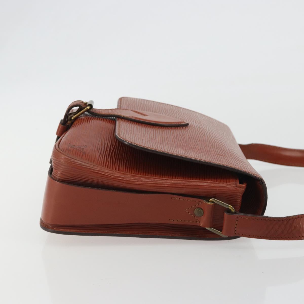 LOUIS VUITTON Epi Cartouchiere MM Shoulder Bag Brown M52243 LV Auth bs35803