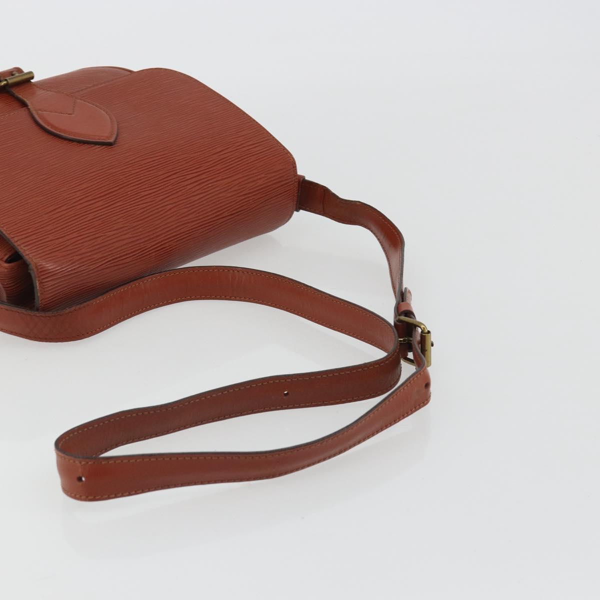 LOUIS VUITTON Epi Cartouchiere MM Shoulder Bag Brown M52243 LV Auth bs35803