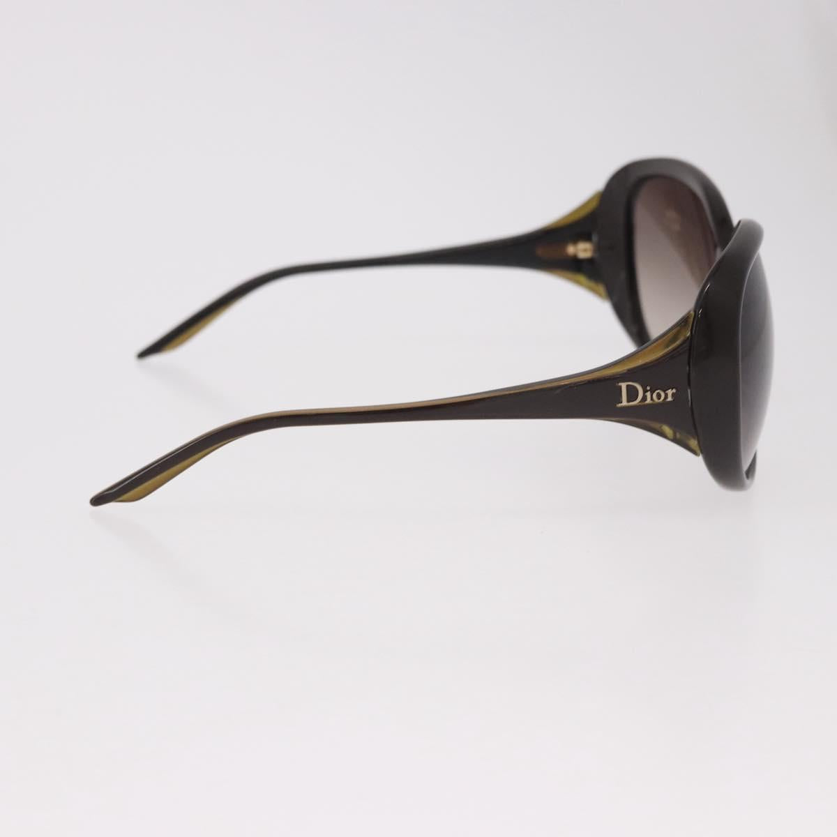 Christian Dior Sunglasses Plastic Brown Gold Auth bs35807