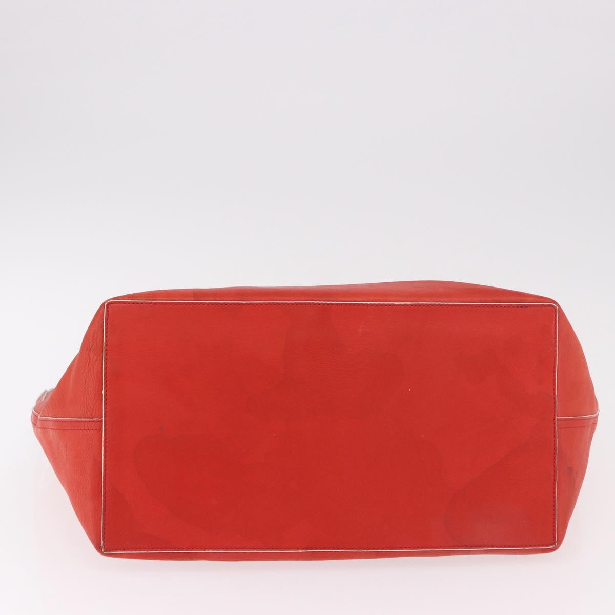 CELINE Tote Bag Leather Orange Auth bs35811A