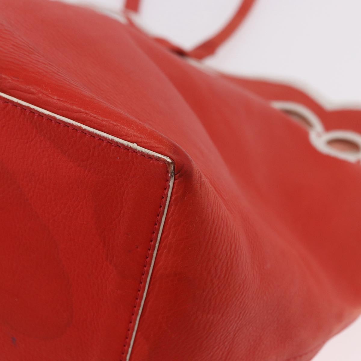 CELINE Tote Bag Leather Orange Auth bs35811A