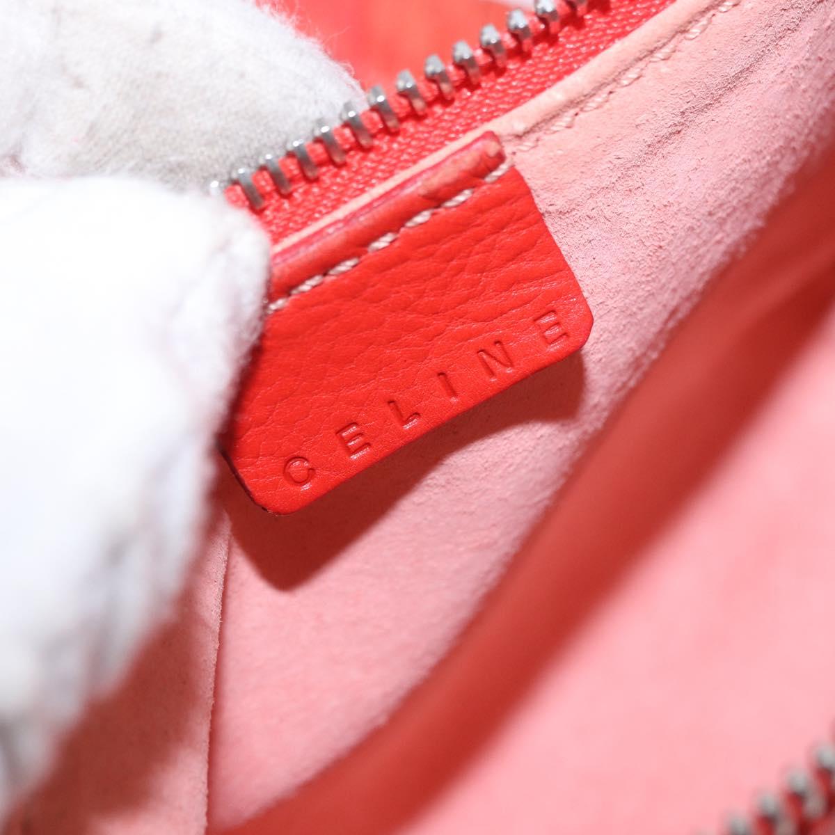 CELINE Tote Bag Leather Orange Auth bs35811A