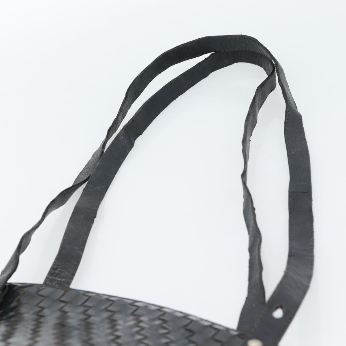 FENDI Shoulder Bag Leather Black Gold Auth bs35826