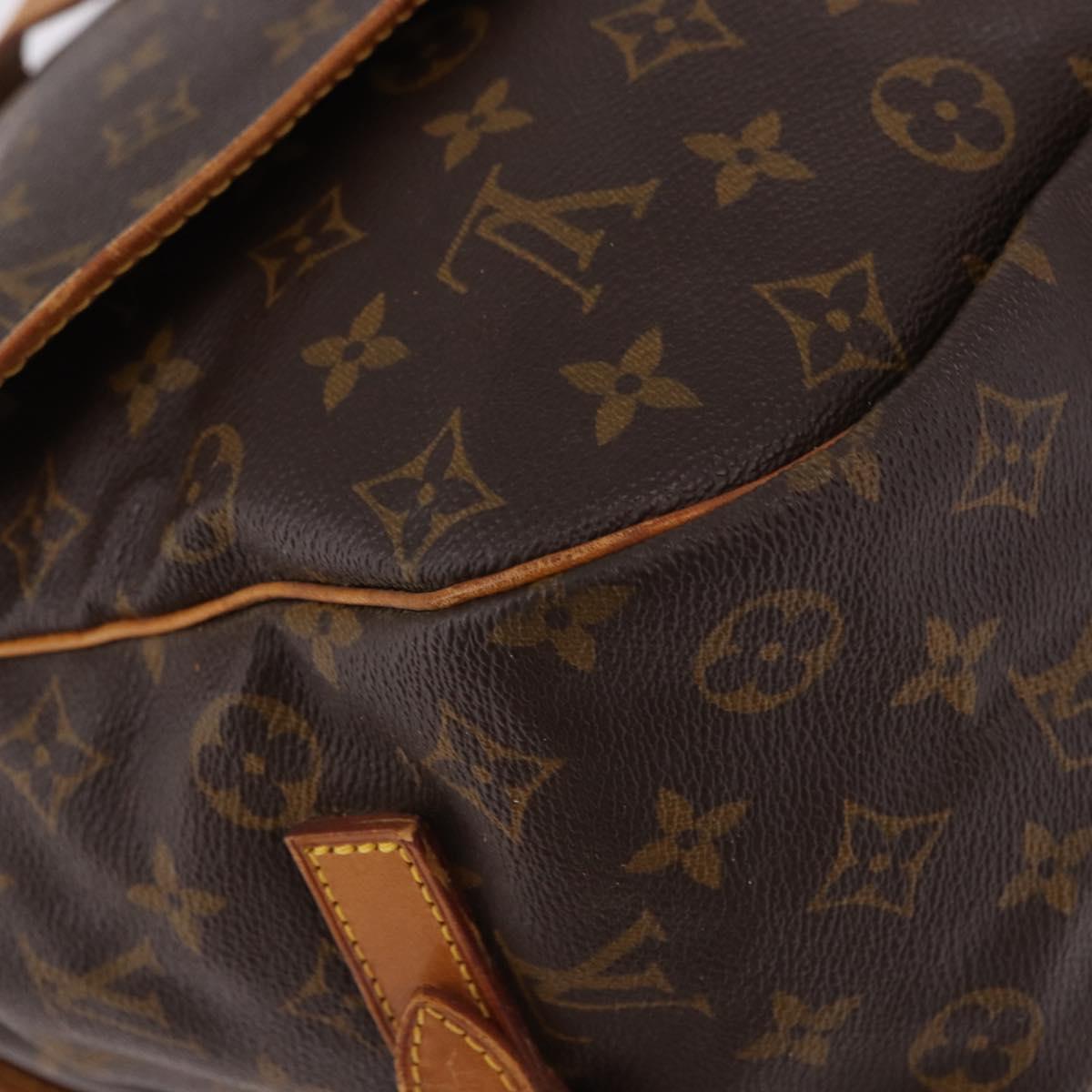 LOUIS VUITTON Monogram Saumur 35 Shoulder Bag M42254 LV Auth bs35853