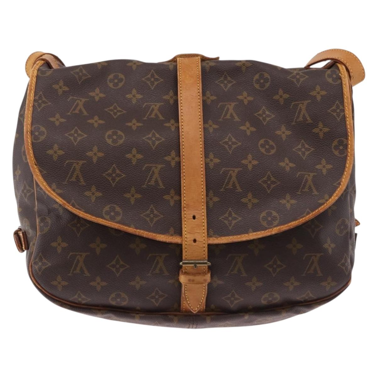 LOUIS VUITTON Monogram Saumur 35 Shoulder Bag M42254 LV Auth bs35853
