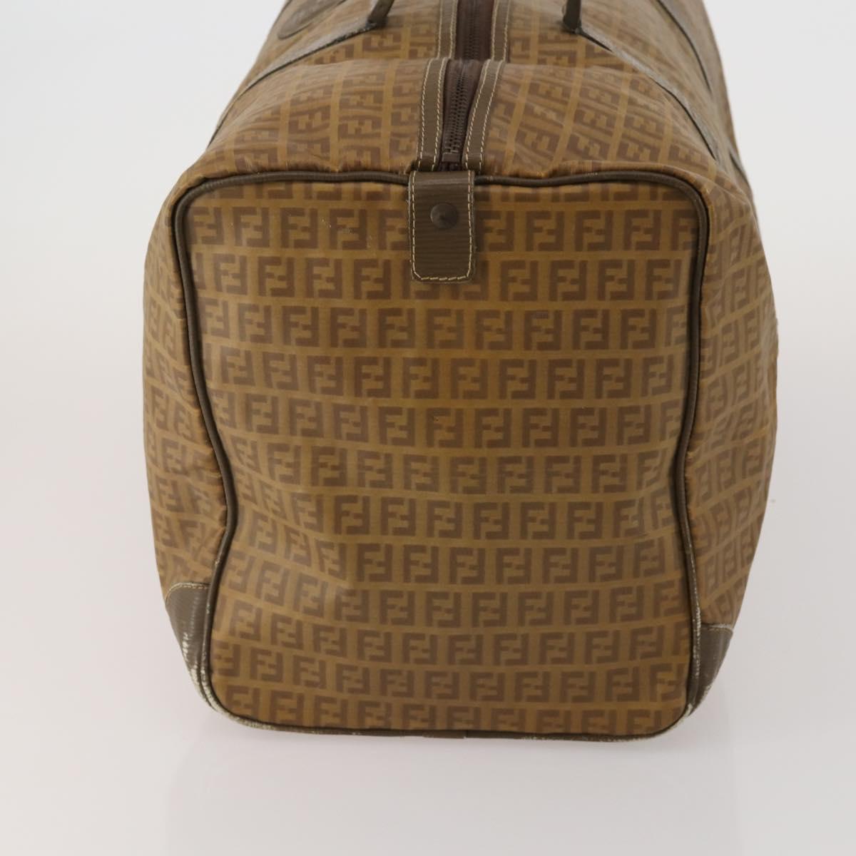 FENDI Zucca Hand Bag Canvas 3 Set Brown Auth bs35855