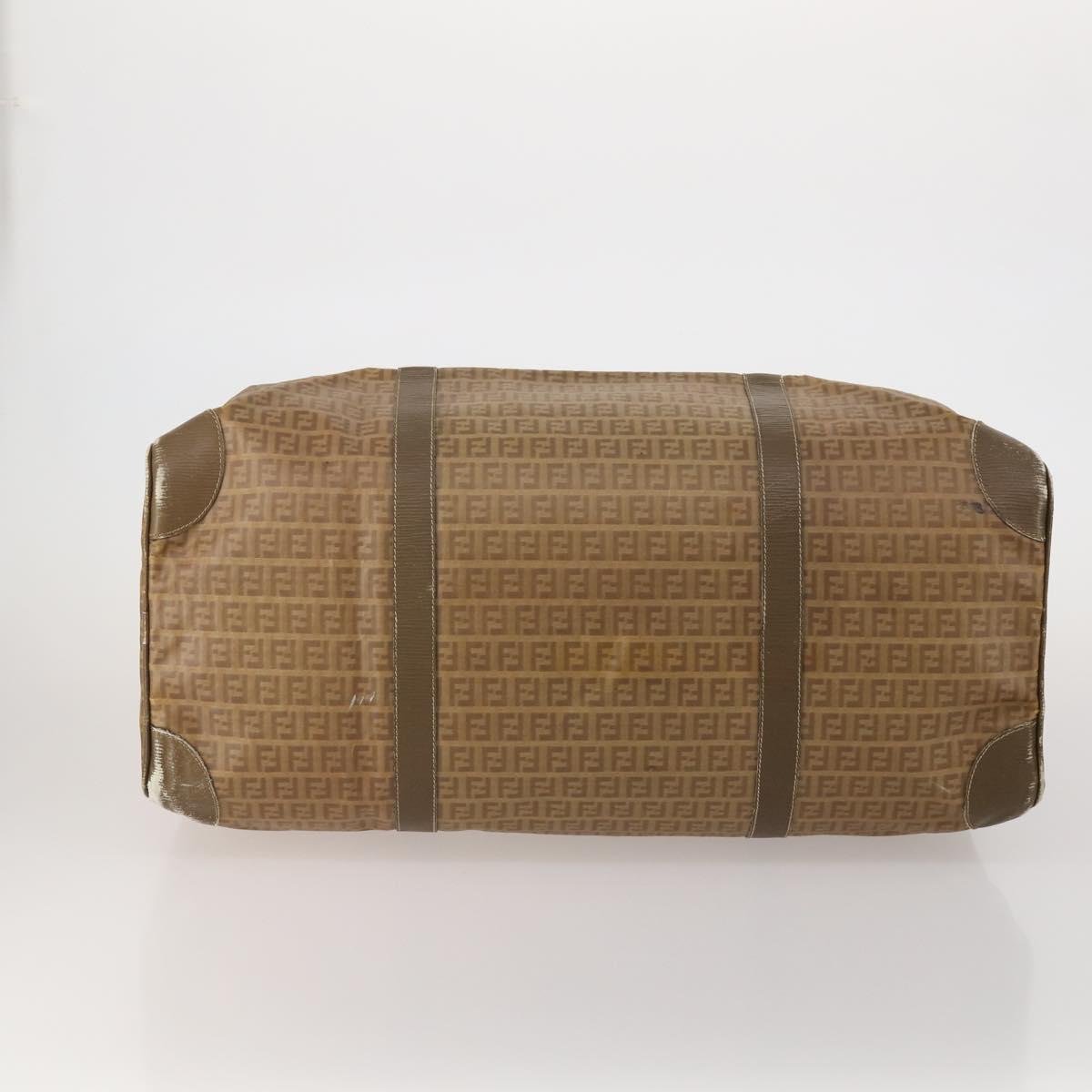 FENDI Zucca Hand Bag Canvas 3 Set Brown Auth bs35855