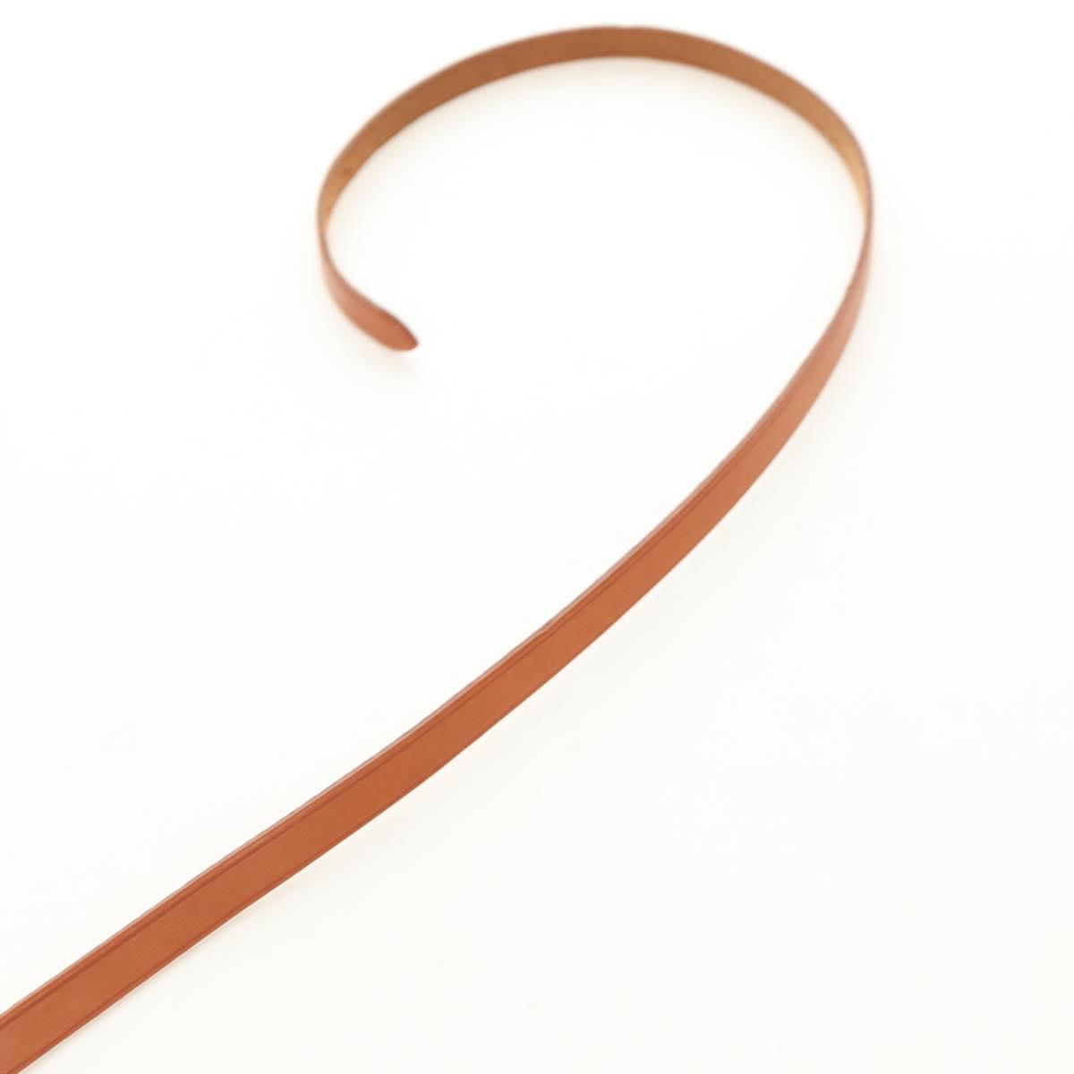 HERMES Appi 3 Bracelet Leather Brown Silver Auth bs35862M