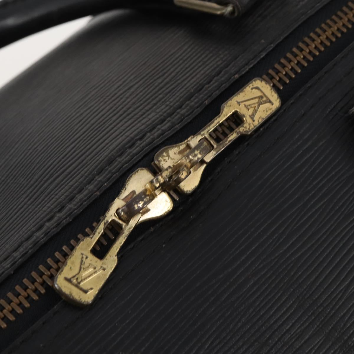 LOUIS VUITTON Epi Keepall 60 Boston Bag Noir M42942 LV Auth bs35863