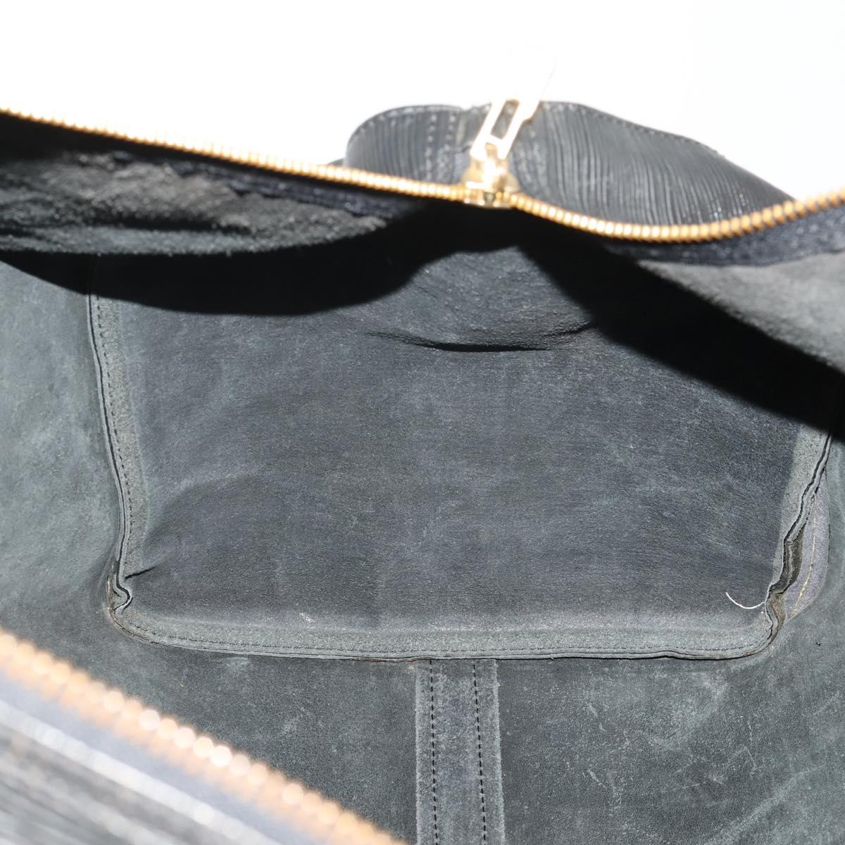 LOUIS VUITTON Epi Keepall 60 Boston Bag Noir M42942 LV Auth bs35863