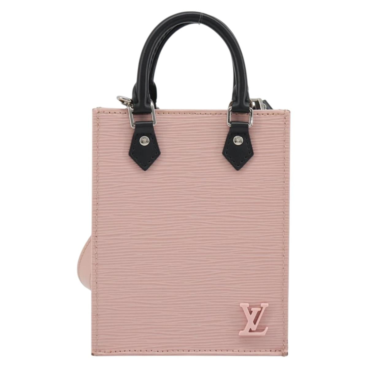 LOUIS VUITTON Epi Petit Sac Plat Hand Bag Rose Valerine M69575 Auth bs35888SAV