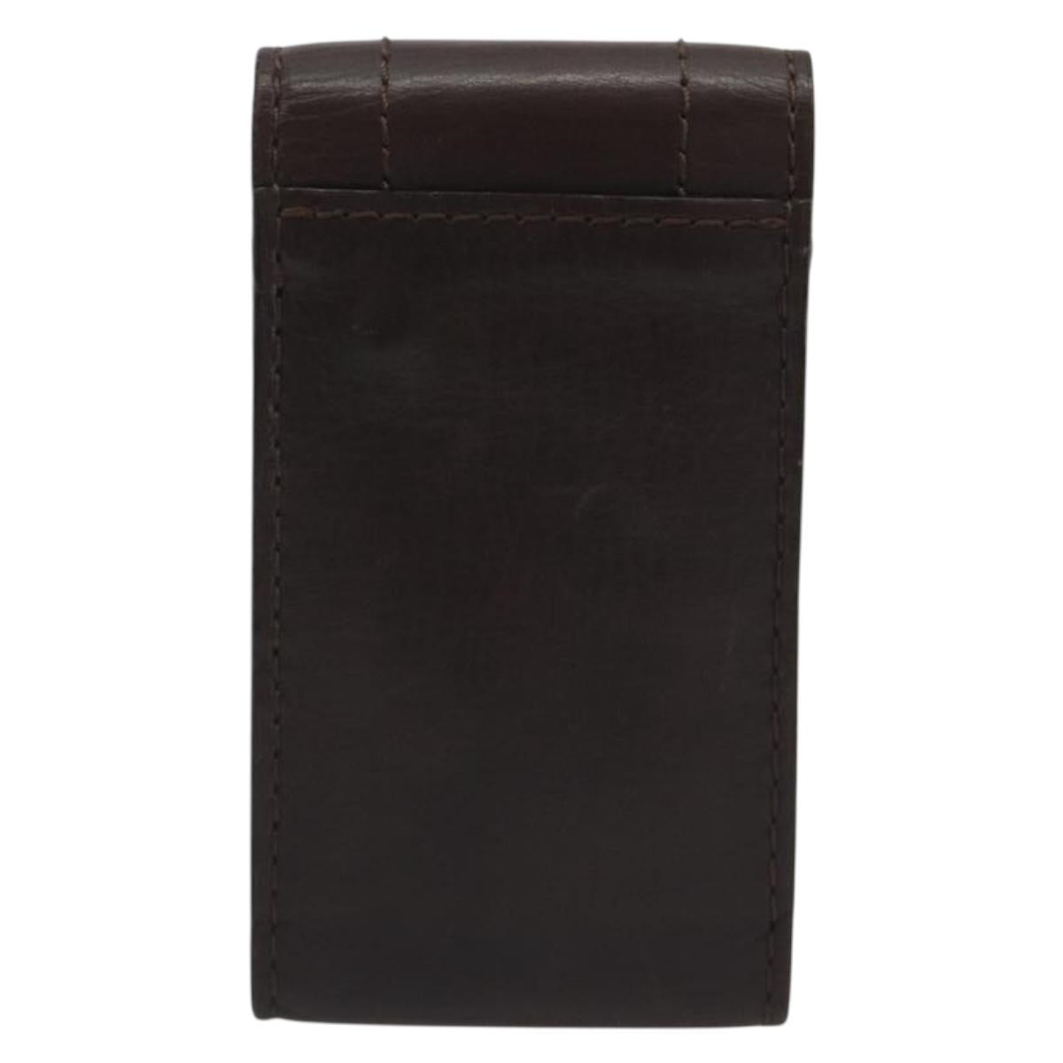 LOUIS VUITTON Utah Porte Cles Badge Pouch Leather Brown M92539 LV Auth bs35889