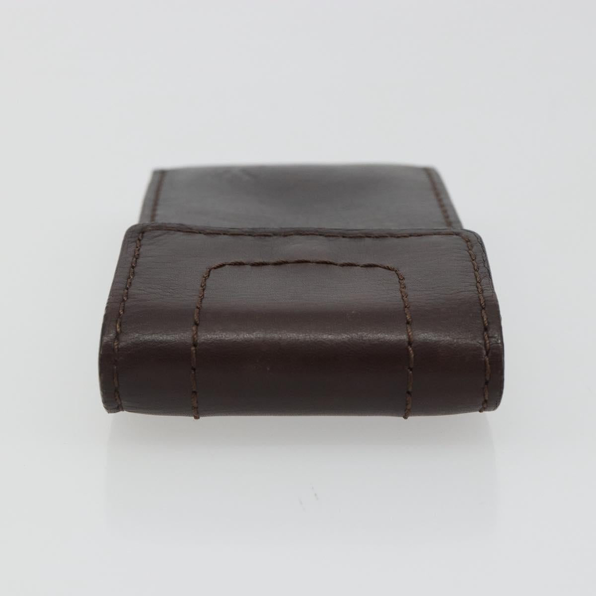 LOUIS VUITTON Utah Porte Cles Badge Pouch Leather Brown M92539 LV Auth bs35889