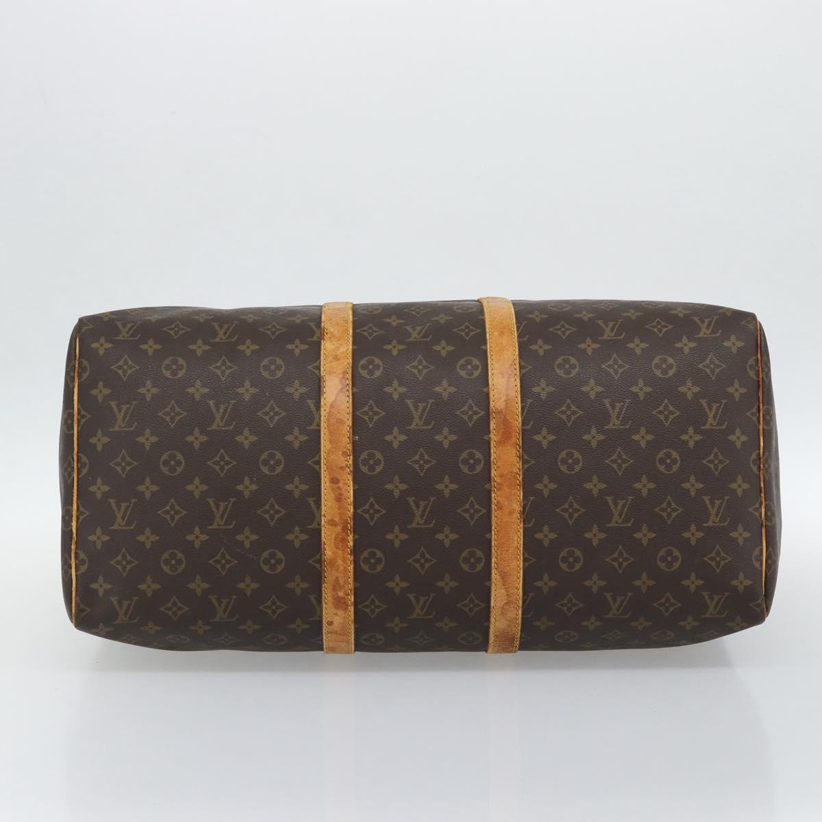 LOUIS VUITTON Monogram Keepall 55 Boston Bag M41424 LV Auth bs35898