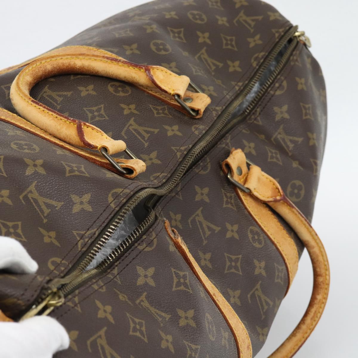 LOUIS VUITTON Monogram Keepall 55 Boston Bag M41424 LV Auth bs35898