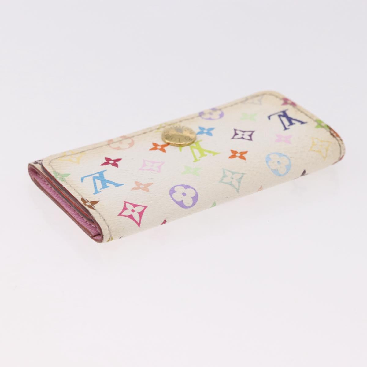 LOUIS VUITTON Multicolor Multicles 4 Key Case 2 Set White LV Auth bs35901