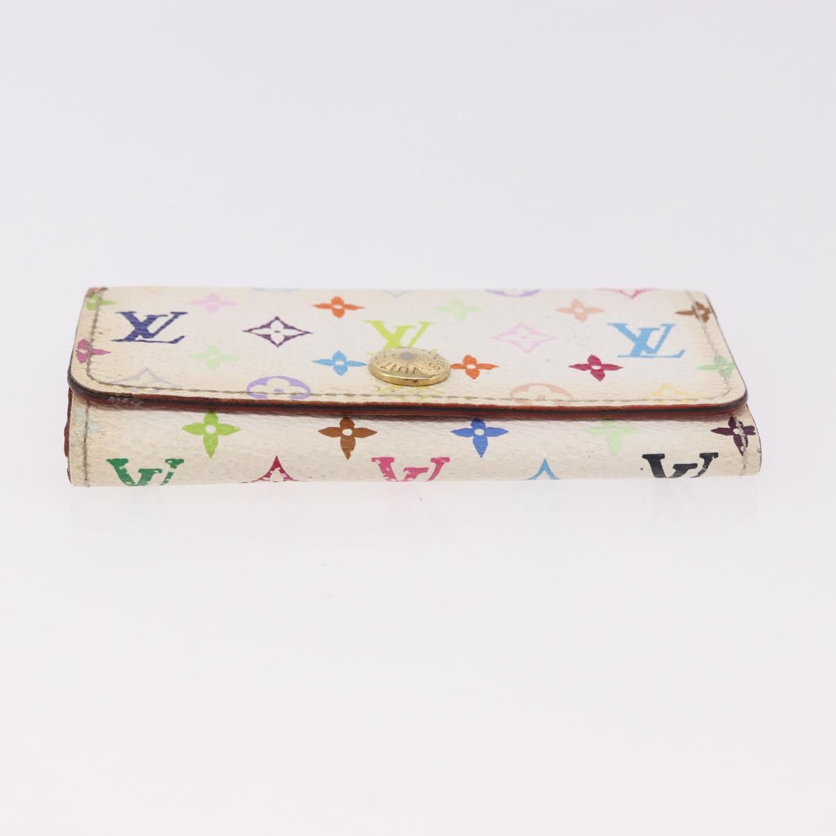 LOUIS VUITTON Multicolor Multicles 4 Key Case 2 Set White LV Auth bs35901