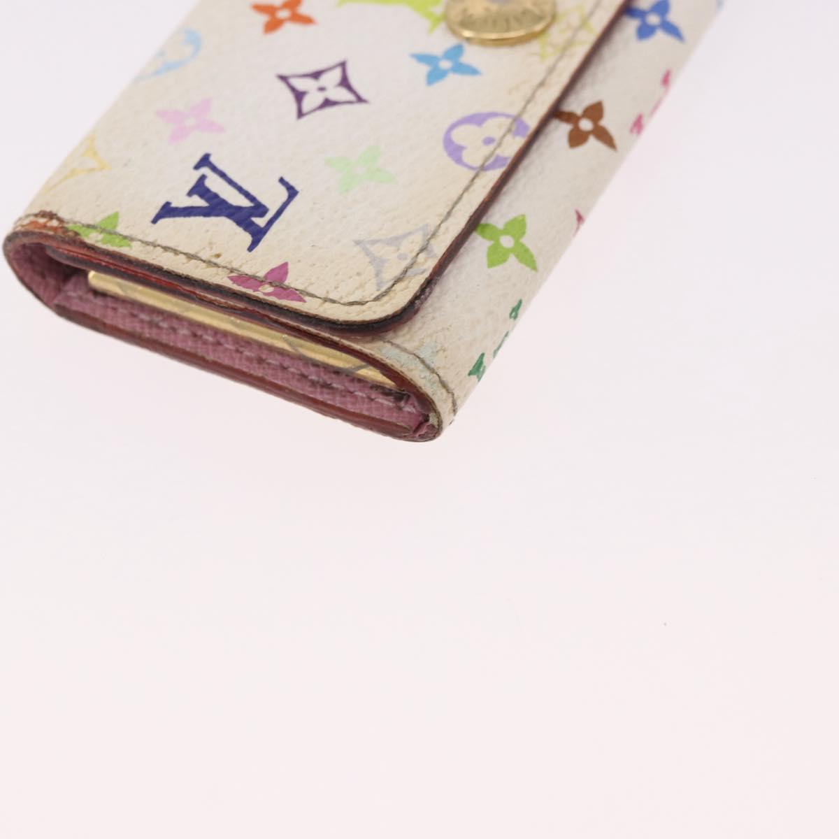 LOUIS VUITTON Multicolor Multicles 4 Key Case 2 Set White LV Auth bs35901