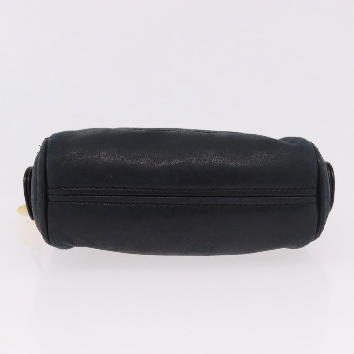 CHANEL Pouch Leather Satin Patent 3 Set Black CC Auth bs35903