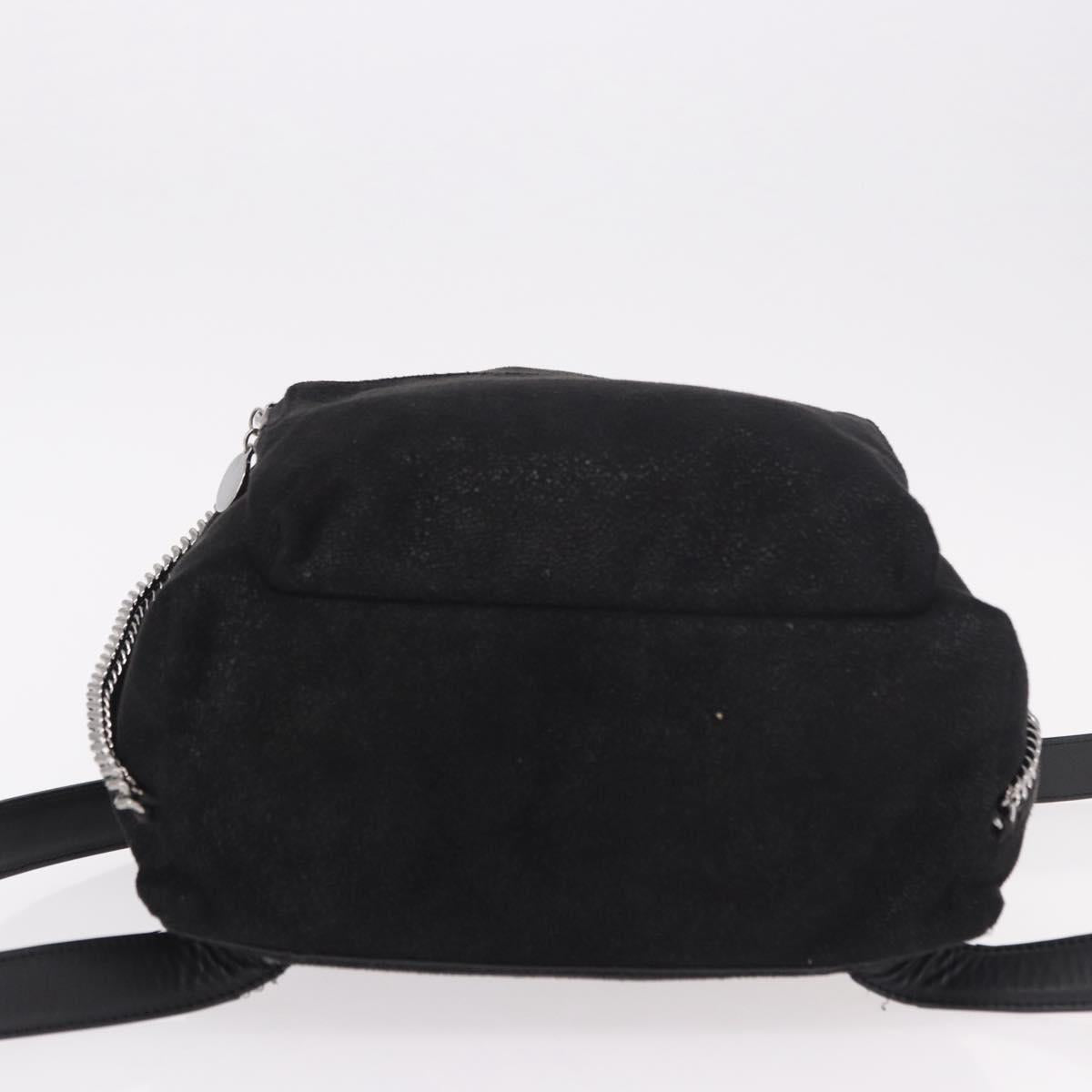 Stella MacCartney Backpack Polyester Black Silver Auth bs35920