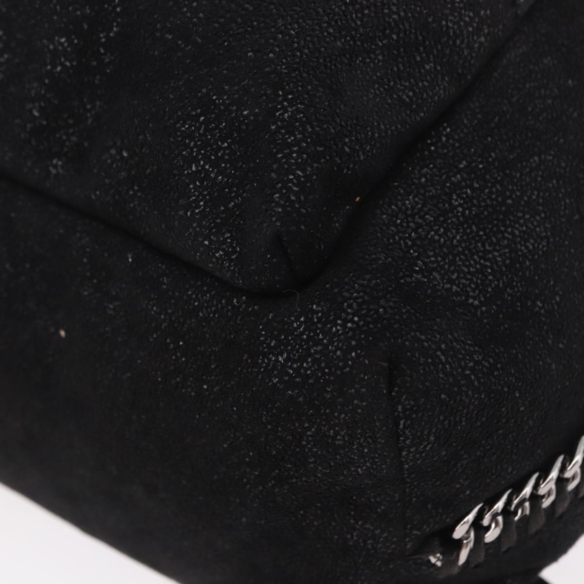 Stella MacCartney Backpack Polyester Black Silver Auth bs35920