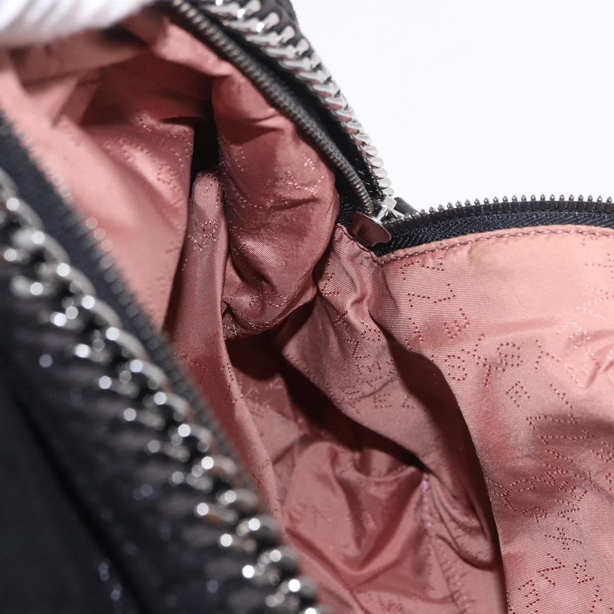 Stella MacCartney Backpack Polyester Black Silver Auth bs35920