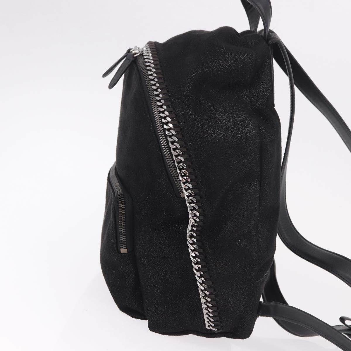 Stella MacCartney Backpack Polyester Black Silver Auth bs35920
