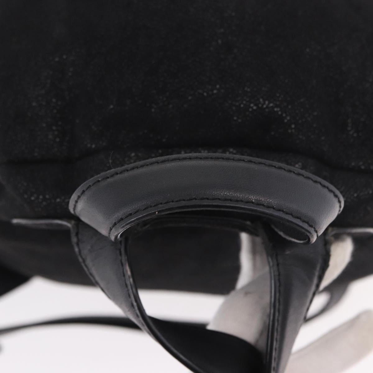 Stella MacCartney Backpack Polyester Black Silver Auth bs35920