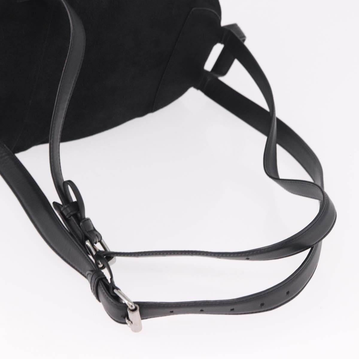 Stella MacCartney Backpack Polyester Black Silver Auth bs35920