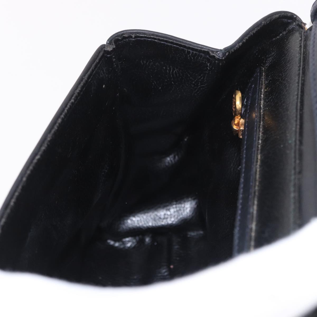 FENDI Hand Bag Leather 2way Black Auth bs35922