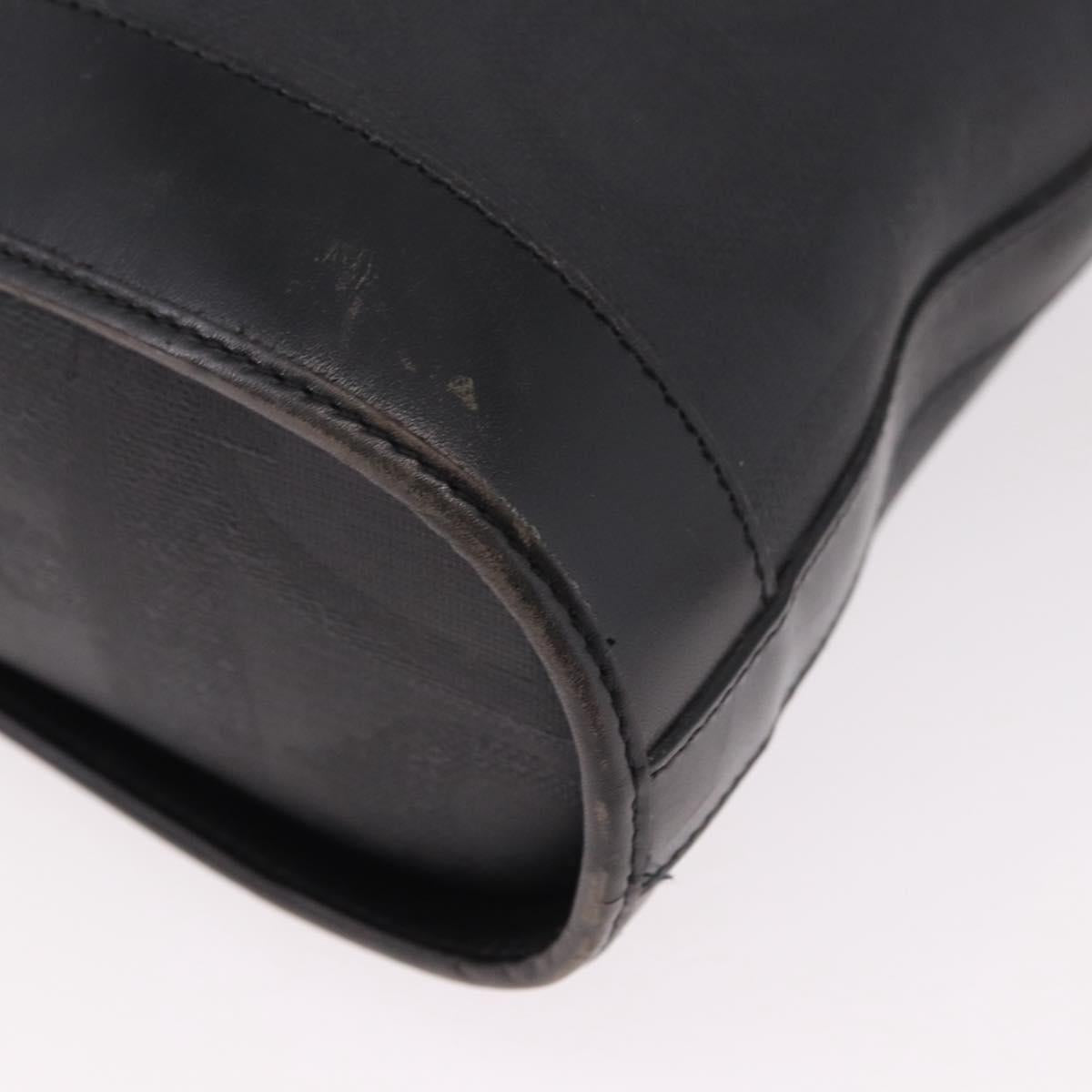 Christian Dior Trotter Shoulder Bag PVC Black Gold Auth bs35923