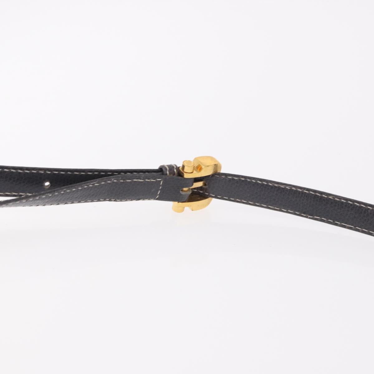 LOEWE Anagram Shoulder Bag Navy Gold Auth bs35924