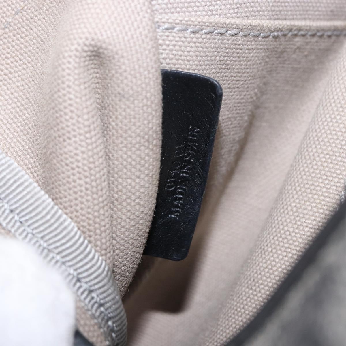 LOEWE Anagram Shoulder Bag PVC Gray Gold Auth bs35936